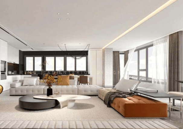 Natural linen curtain and textile style
